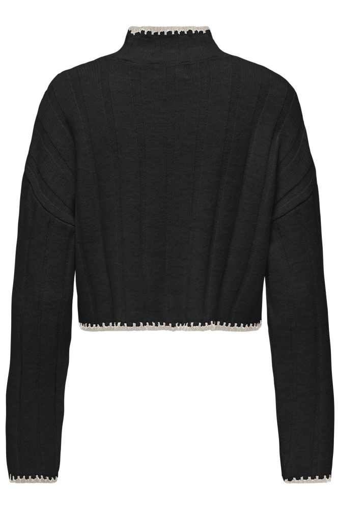 ONLCHICK STITCH LS HIGHNECK KNT NOO 15329963 Black/Pumice Stone