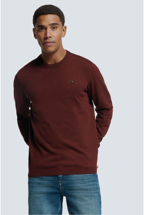 NO-EXCESS pullover crewneck 2 coloured melang