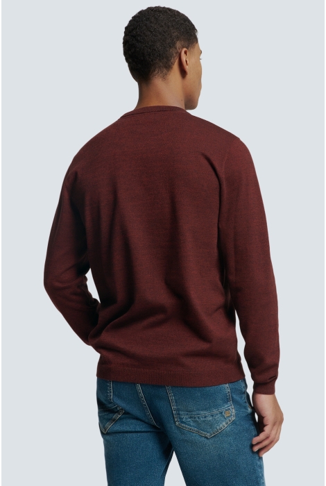 NO-EXCESS pullover crewneck 2 coloured melang