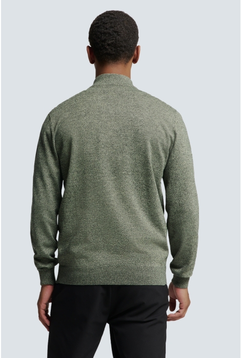 NO-EXCESS pullover half zip 2 coloured melang