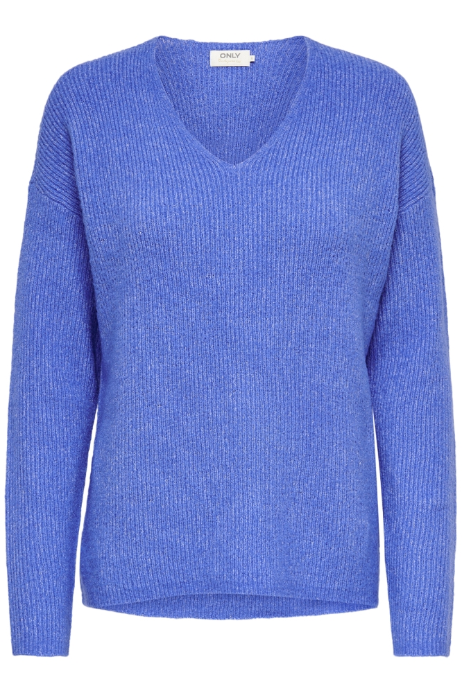 ONLCAMILLA V-NECK L/S PULLOVER KNT 15204588 ULTRAMARINE/MELANGE