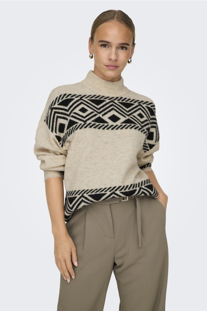 ONLVICTORIA L/S PULLOVER KNT NOOS 15321179 PUMICE STONE