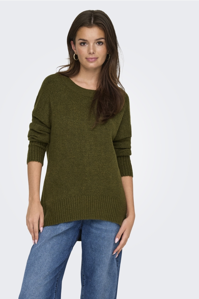 ONLNANJING L/S PULLOVER KNT NOOS 15173800 Winter Moss/W. MELANGE