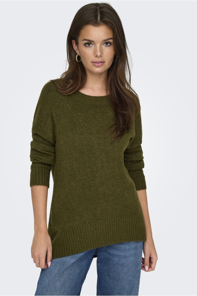 ONLNANJING L/S PULLOVER KNT NOOS 15173800 Winter Moss/W. MELANGE