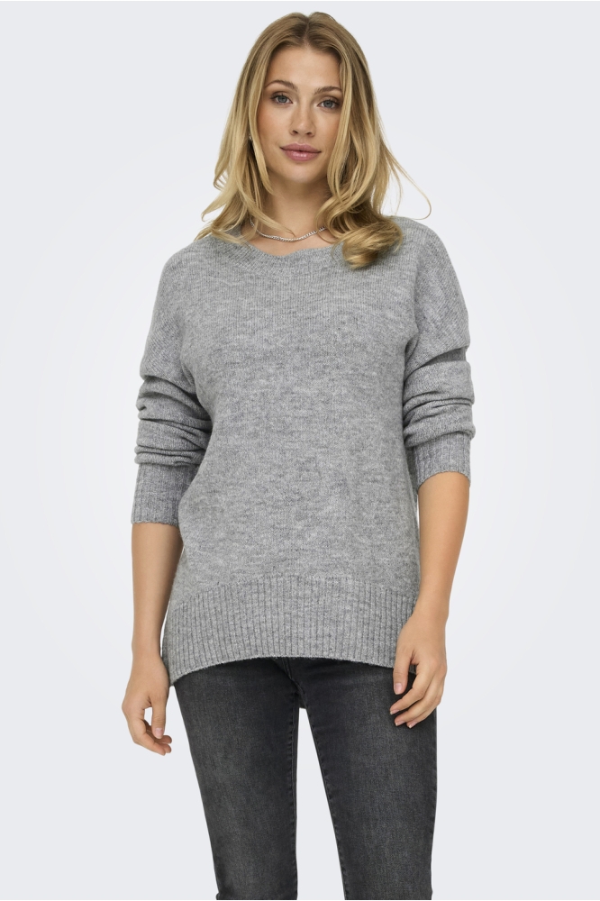 ONLNANJING L/S PULLOVER KNT NOOS 15173800 LIGHT GREY MELANGE