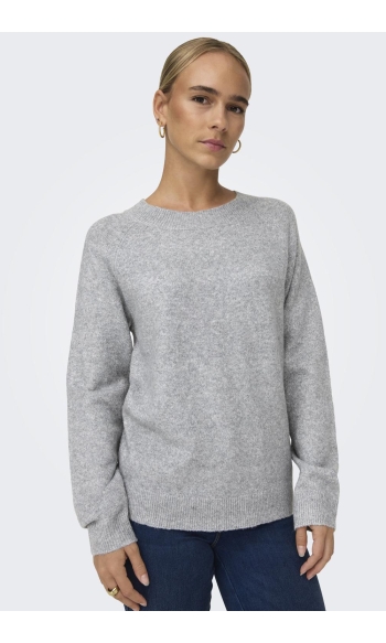 ONLRICA LIFE L/S PULLOVER KNT NOOS 15204279 LIGHT GREY MELANGE