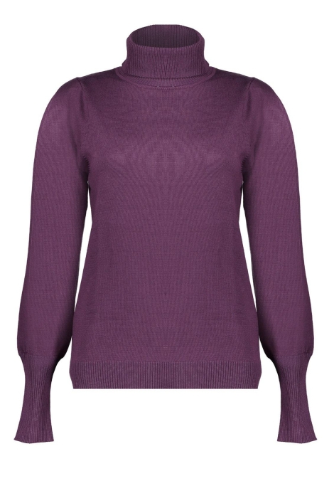 Geisha pullover col pleated shoulders