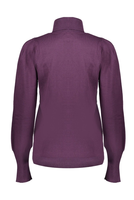 Geisha pullover col pleated shoulders