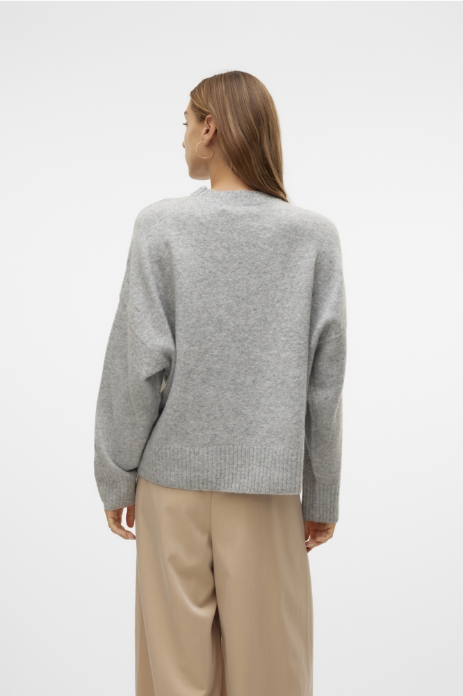 VMBOOM LS O-NECK PULLOVER GA NOOS 10320463 LIGHT GREY MELANGE