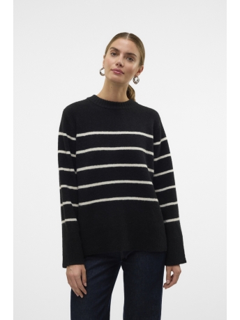 Vero Moda Trui VMFLAWLESS LS O-NECK PULLOVER GA NO 10320487 Black/W. BIRCH