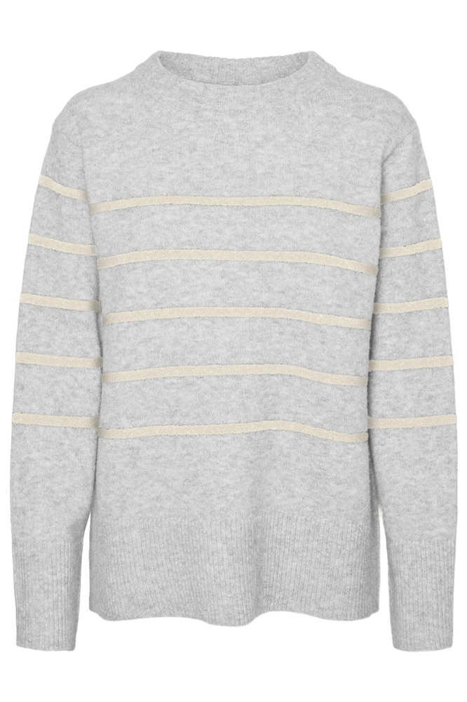 VMFLAWLESS LS O-NECK PULLOVER GA NO 10320487 Light Grey Mela/W. BIRCH