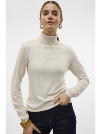 Vero Moda Trui VMIRIS LS ROLLNECK PULLOVER GA NOOS 10320450 BIRCH/W MELANGE