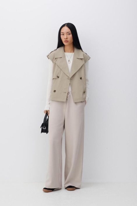 Vila viemelie l/s trench vest