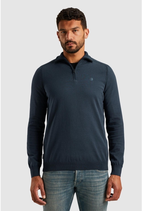 Cast Iron half zip collar essential cotton s