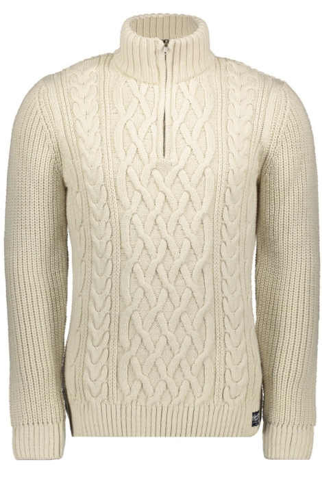 Superdry jacob cable knit half zip