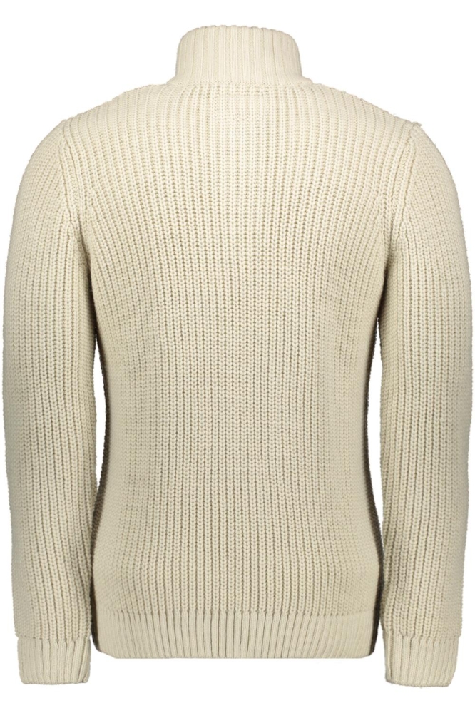 JACOB CABLE KNIT HALF ZIP M6110639A ECRU