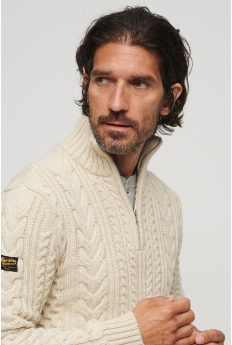 Superdry jacob cable knit half zip