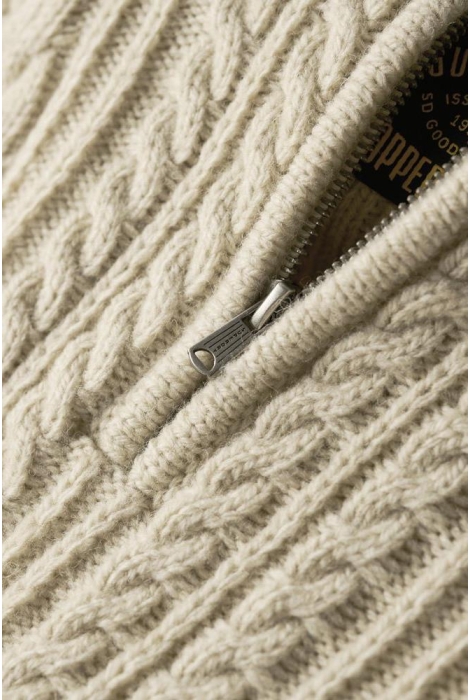 Superdry jacob cable knit half zip