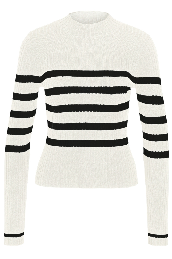 NMFIFI L/S HIGH NECK RIB KNIT 27027551 Sugar Swizzle