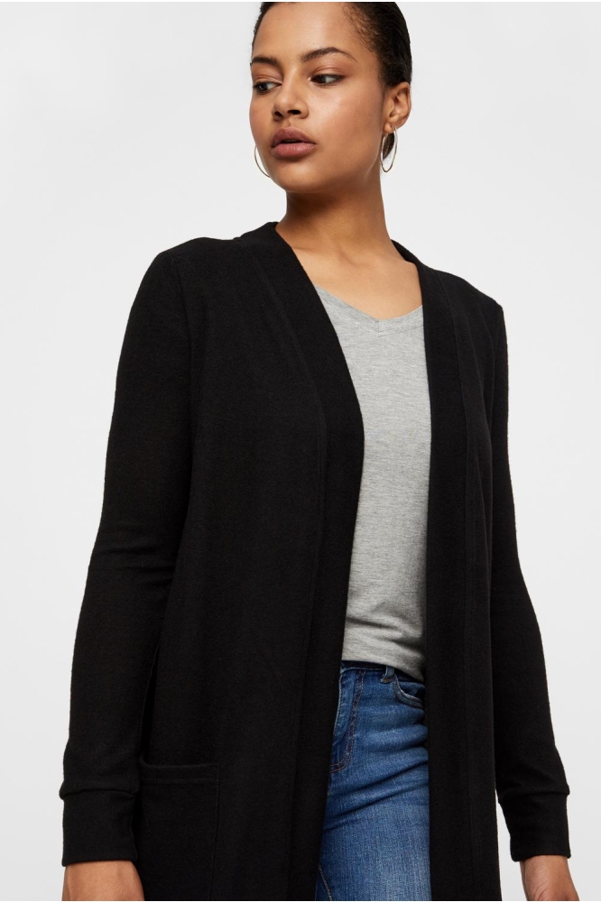 NMCITY L/S LONG CARDIGAN NOOS 27008836 Black