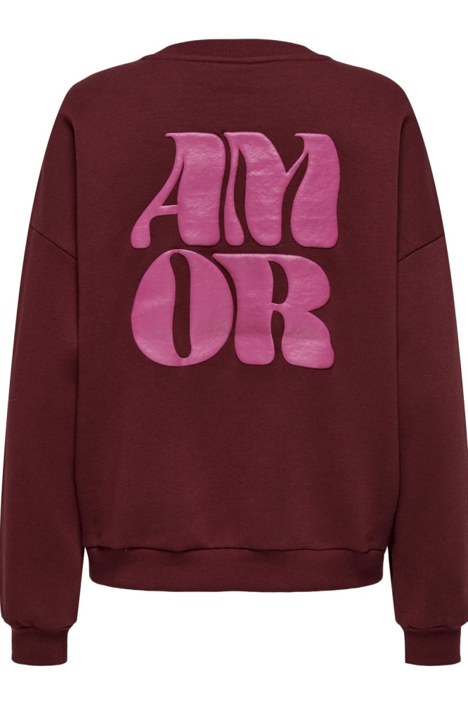 ONLMAREY L/S O-NECK PRINT BOX CS SW 15337658 Syrah/AMOR