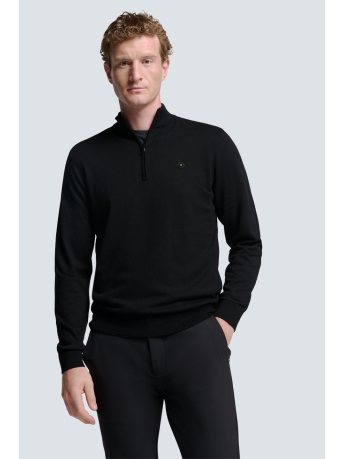 NO-EXCESS Trui TIMELESS BASIC HALF ZIP TRUI N2185 020 BLACK