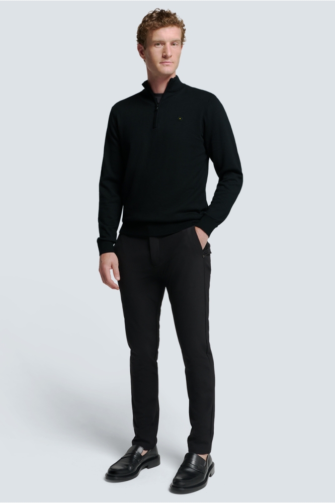 TIMELESS BASIC HALF ZIP TRUI N2185 020 BLACK