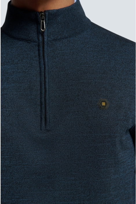 NO-EXCESS pullover half zip 2 coloured melang