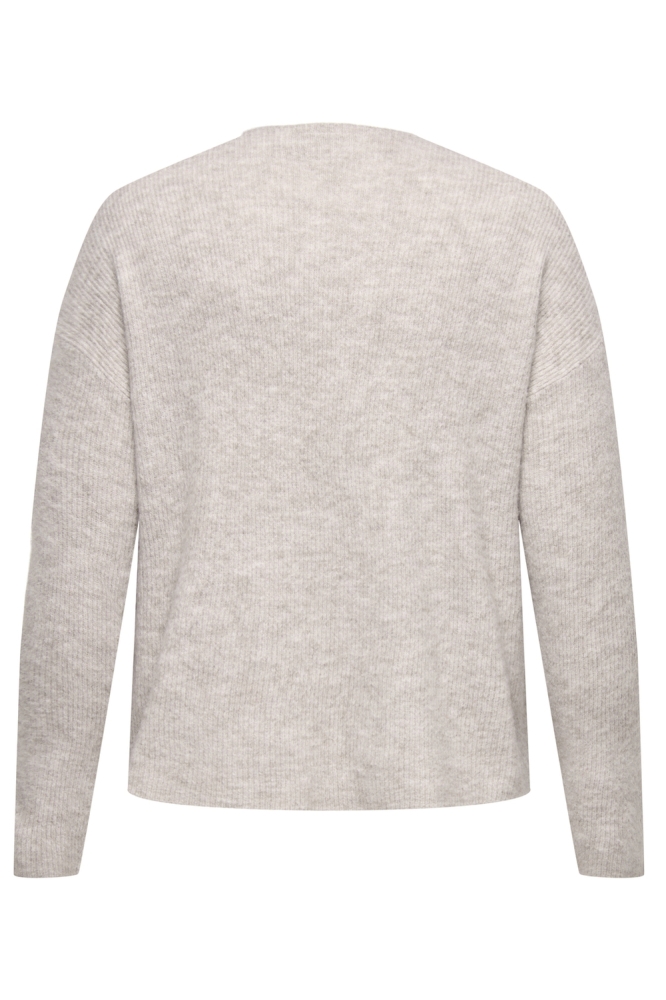 CARCAMILLA V-NECK L/S PULLOVER KNT 15327166 Pumice Stone Detail:MELANGE