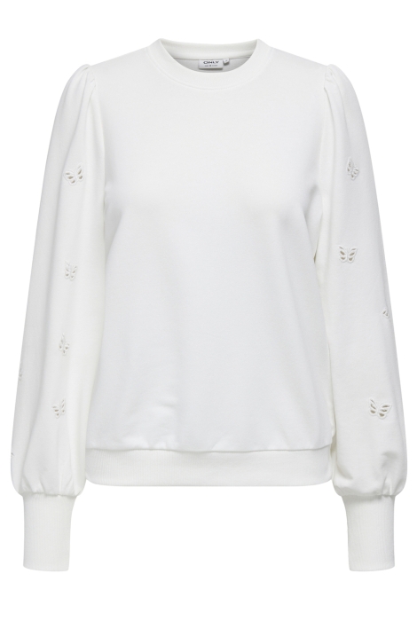 Only onlfemme l/s puff embroidery ub swt