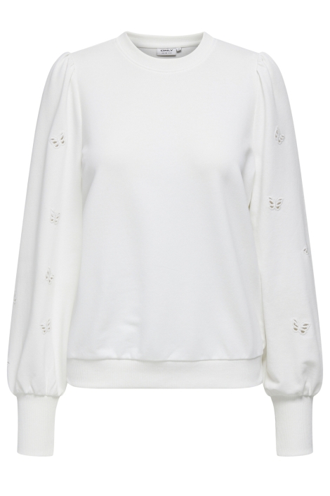 Only onlfemme l/s puff embroidery ub swt