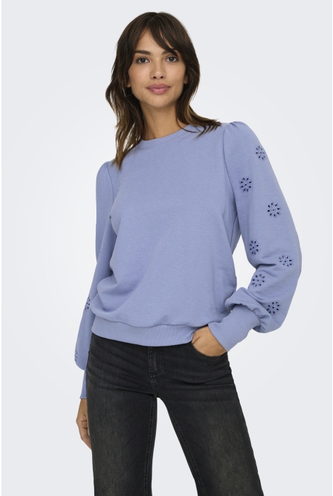 Only onlfemme l/s puff embroidery ub swt