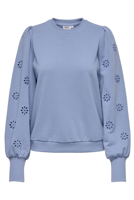 Only onlfemme l/s puff embroidery ub swt