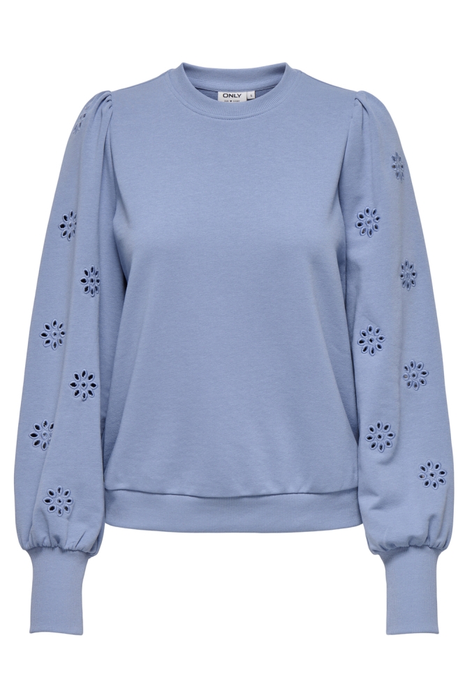 ONLFEMME L/S PUFF EMBROIDERY UB SWT 15315687 TEMPEST