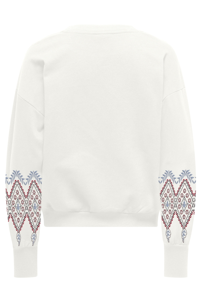 ONLBROOKE L/S O-NECK PRINT SWT 15343795 Cloud Dancer/Ethnic