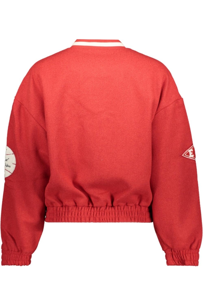 ONLCHARA L/S BASEBALL JACKET XT PNT 15342386 High Risk Red/WHITECAP GRAY