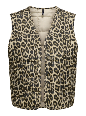 Only Vest ONLANNABELL QUILTED LEO WAISTCOAT O 15344740 Humus/LEO