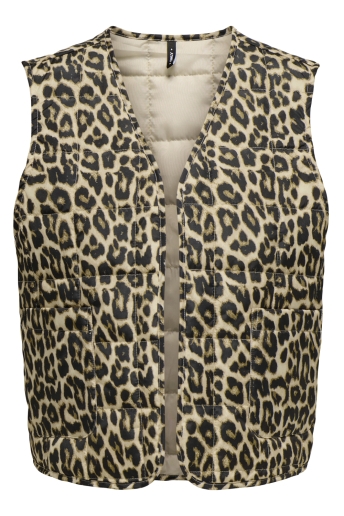 Only Vest ONLANNABELL QUILTED LEO WAISTCOAT O 15344740 Humus/LEO