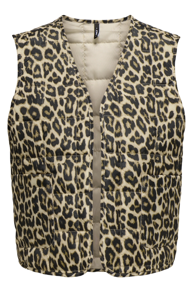 ONLANNABELL QUILTED LEO WAISTCOAT O 15344740 Humus/LEO