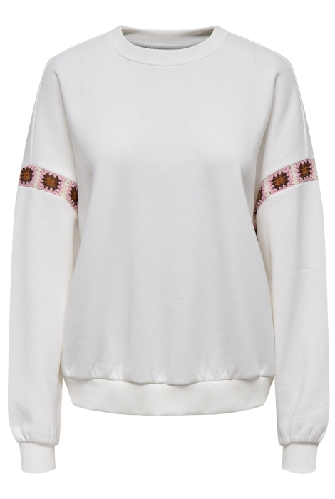 Only onlluni l/s o-neck embroidery cs sw