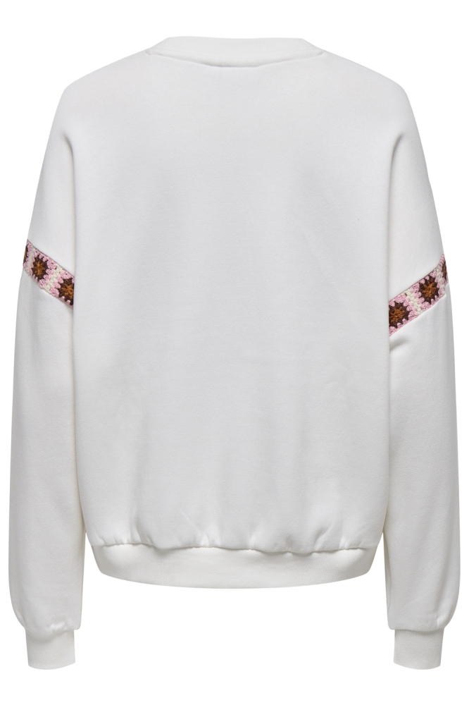 ONLLUNI L/S O-NECK EMBROIDERY CS SW 15347686 CLOUD DANCER/CALLIE