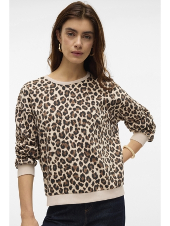 Vero Moda Trui VMCLIPPA L/S O-NECK SWEAT JRS BTQ 10328391 BIRCH/CLIPPA