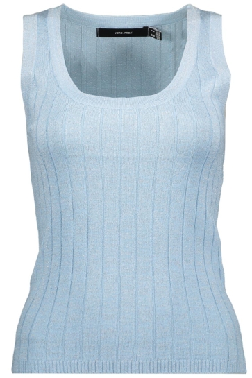 Vero Moda Top VMBLOW SL U-NECK PULLOVER GA SE 10326431 AIRY BLUE/ W. SILVER