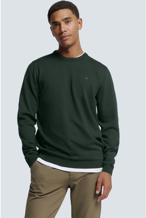 NO-EXCESS pullover crewneck 2 coloured melang