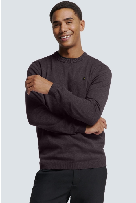 NO-EXCESS pullover crewneck 2 coloured melang