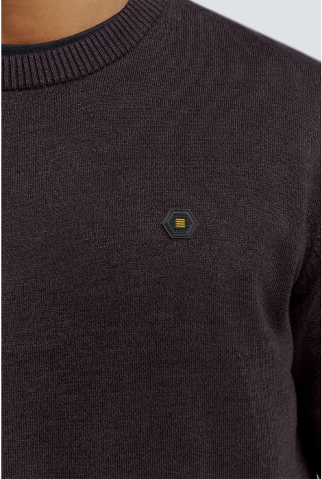 NO-EXCESS pullover crewneck 2 coloured melang