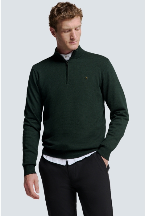 NO-EXCESS pullover half zip 2 coloured melang