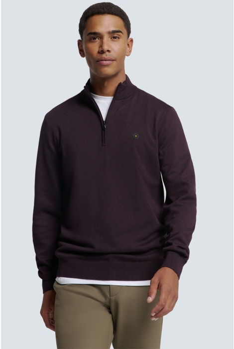 NO-EXCESS pullover half zip 2 coloured melang