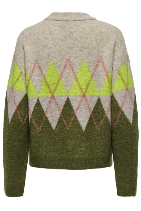 Jacqueline de Yong jdyaria l/s o-neck argyle pullover