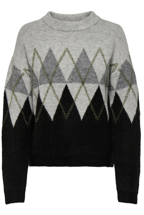 Jacqueline de Yong jdyaria l/s o-neck argyle pullover